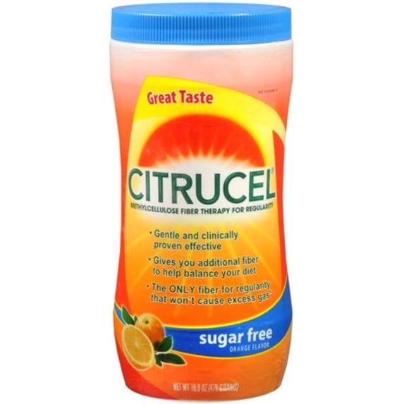 Citrucel sugar-free orange flavor methylcellulose fiber therapy for regularity 16.90 oz