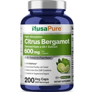 Citrus Bergamot, Non-GMO, Vegan, 600mg, 200 Veg Capsules - 200 Servings