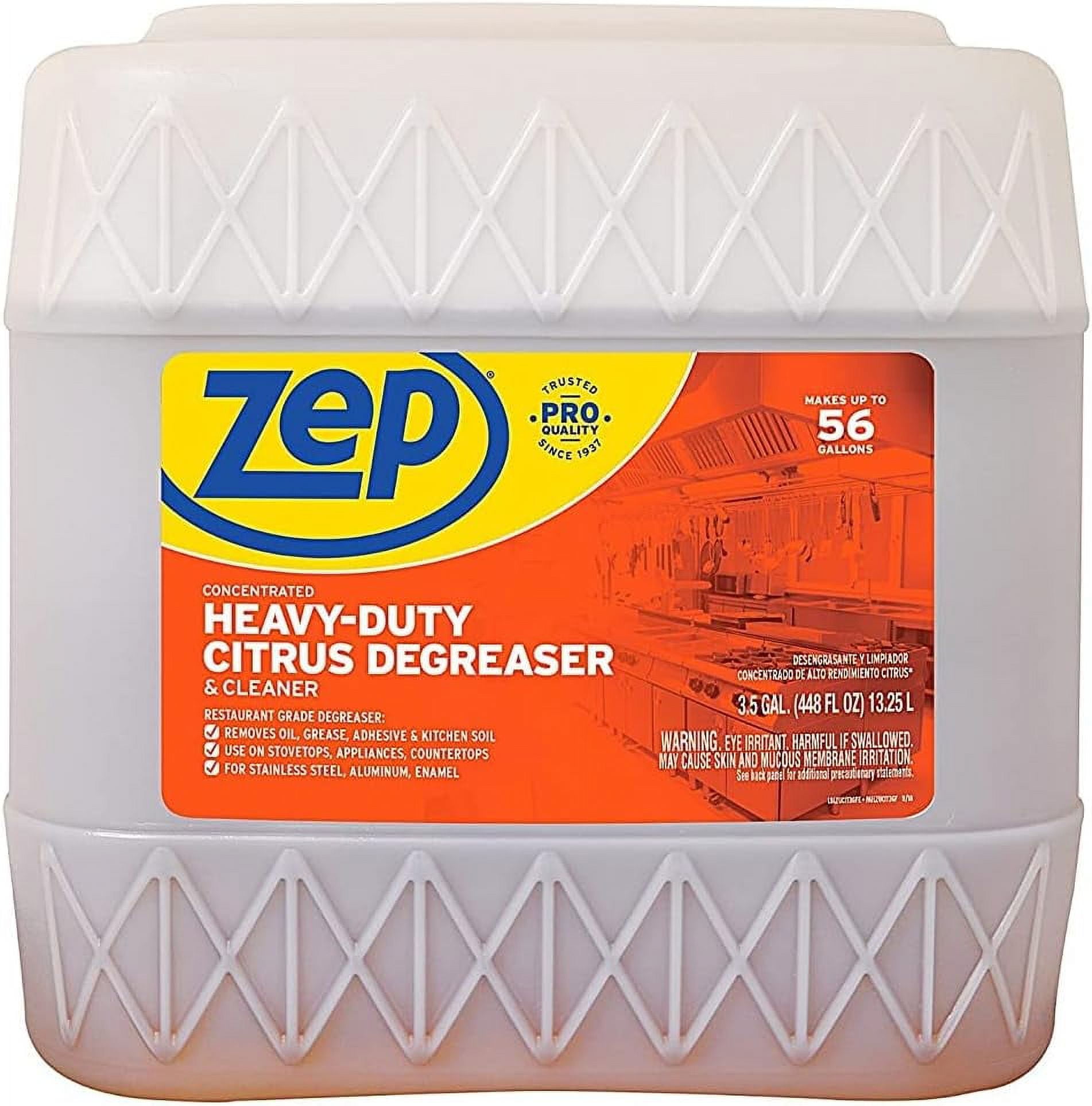 Citrus Degreaser 3.5 Gallon (1 Pail) ZUCIT3G Professional Strength Cleaner And Degreaser