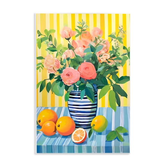 Stupell Industries Citrus Floral Display Wall Plaque Art, design by Creative Studio, 15 x 10