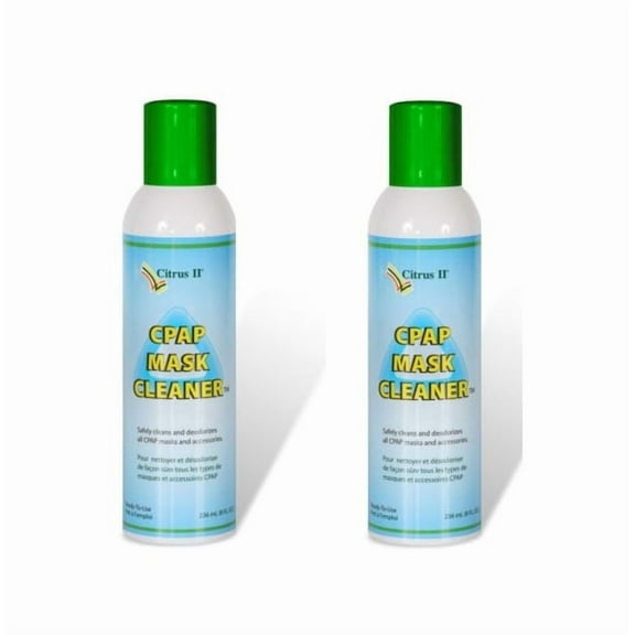 New Citrus II CPAP Mask & Tubing Spr-ay Cl-eaner - 8.0 Ounce-Pack of 2