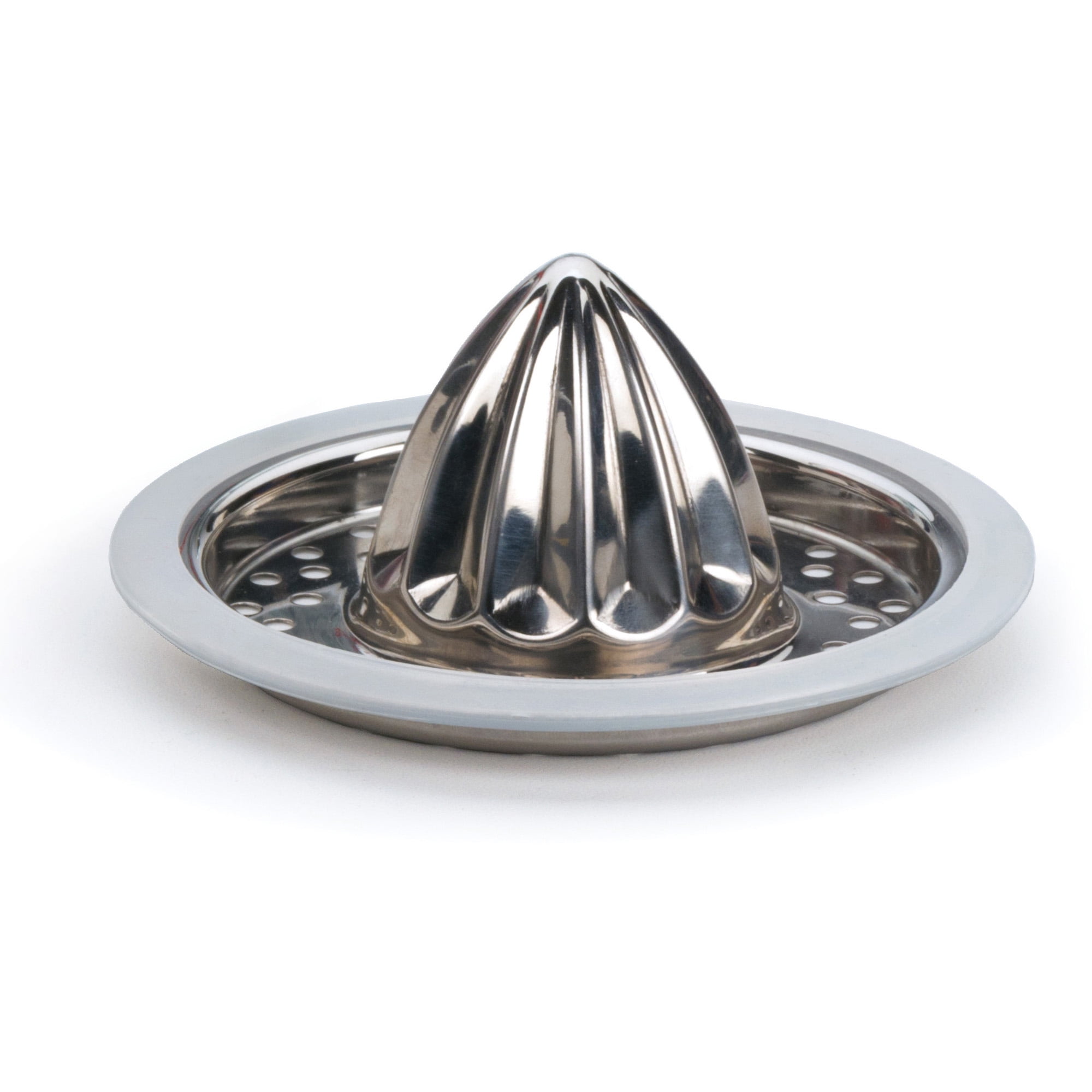 Stainless Steel Citrus Juicer with Silicone Rim, 8-inch