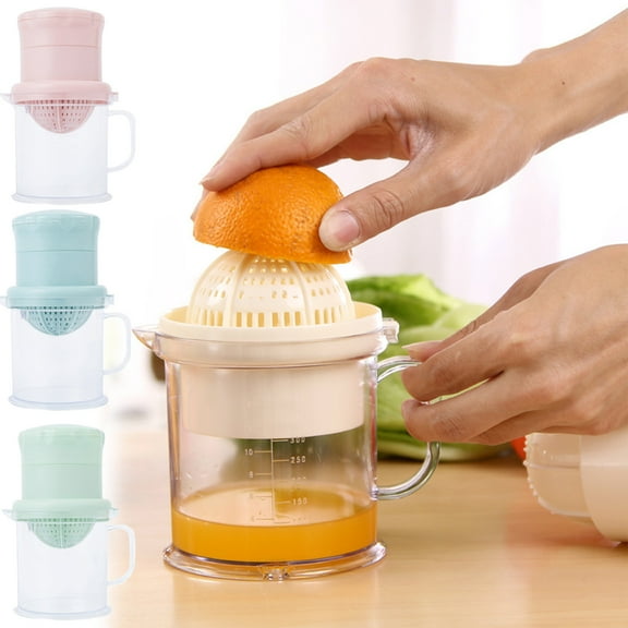 Citrus Juicer Manual Press, Pulp Separator, Non-Slip Base, Easy Squeezing, Drip-Free Pouring, Fresh Juice Lovers, Home Bartenders, Efficient Extractor Akmoler | Blue