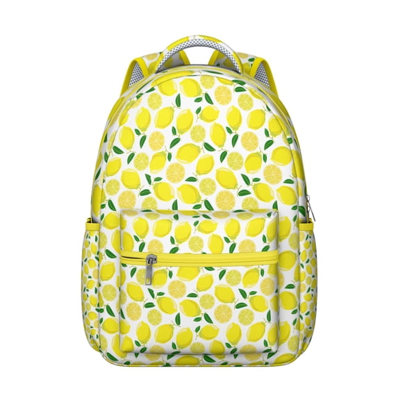 Citrus Lemon Backpack - Roomy College Rucksack with Padded Laptop Sleeve, Fashionable Bookbag for High School Students, Lightweight Durable Design, Great Gift for Campus Life