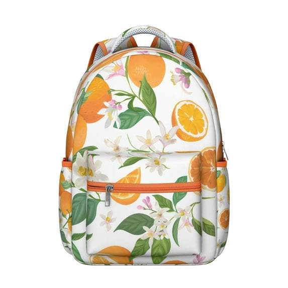 Citrus Lemon Drizzle Backpack - Spacious College Rucksack with Laptop Sleeve, Trendy Print for High School Students, Perfect Campus Gift