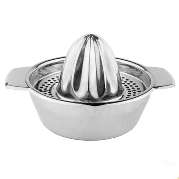 Citrus Lemon Orange Grapefruit Juicer Manual Squeezer Stainless Steel Robust Hand Juicer Reamer Rotation Press with Strainer, Dishwasher Safe, Easy to Clean