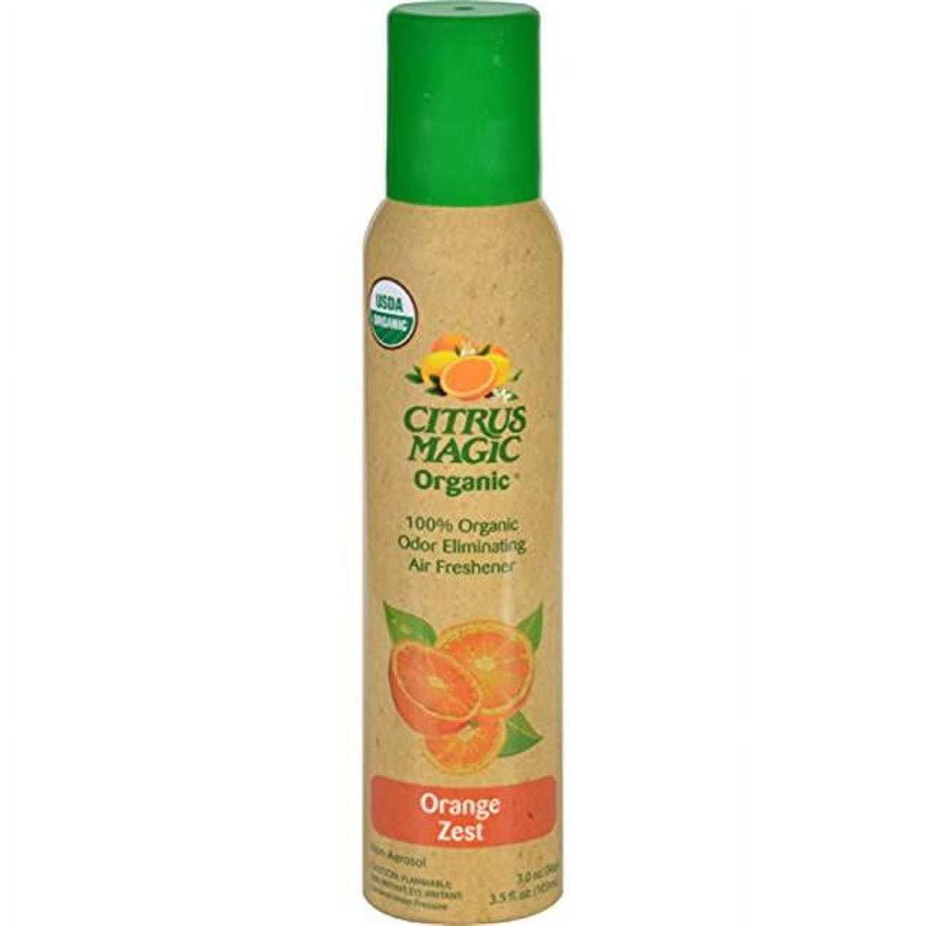 Citrus Magic 1688654 3.5 oz Organic Odor Eliminating Air Freshener - Orange Zest Liquid