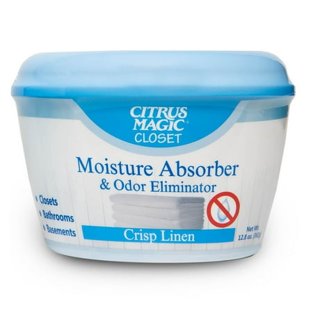 Citrus Magic Closet Moisture Absorber, Odor Eliminator & Air Freshener, Crisp Linen, 12.8 oz