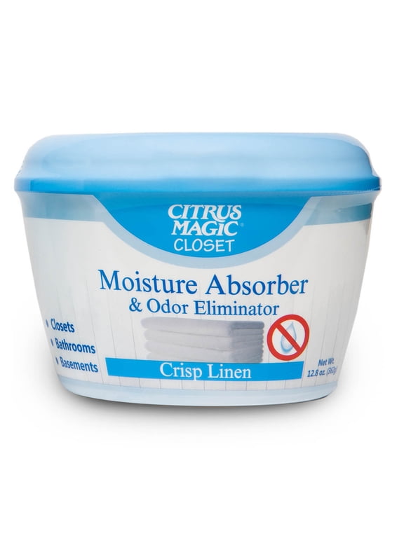 Closet Moisture Absorber, Odor Eliminator & Air Freshener, Crisp Linen, 12.8 oz
