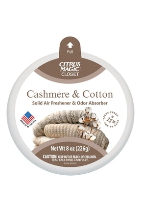 For Closets Odor Absorbing Solid Air Freshener, Cashmere and Cotton, 8-Ounce