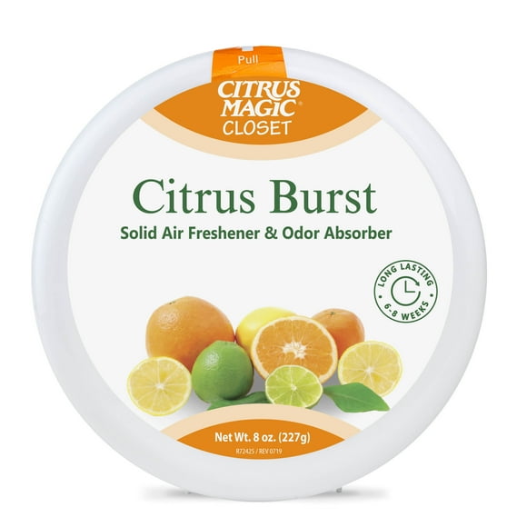 Citrus Magic For Closets Odor Absorbing Solid Air Freshener, Citrus Burst, 8 oz