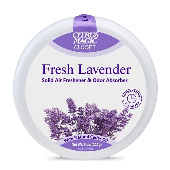 Citrus Magic For Closets Odor Absorbing Solid Air Freshener, Fresh Lavender, 8 oz