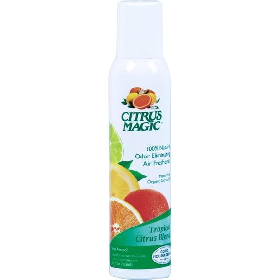 Citrus Magic Freshening Spray Tropical Citrus Blend Scent Can 3.5 Oz