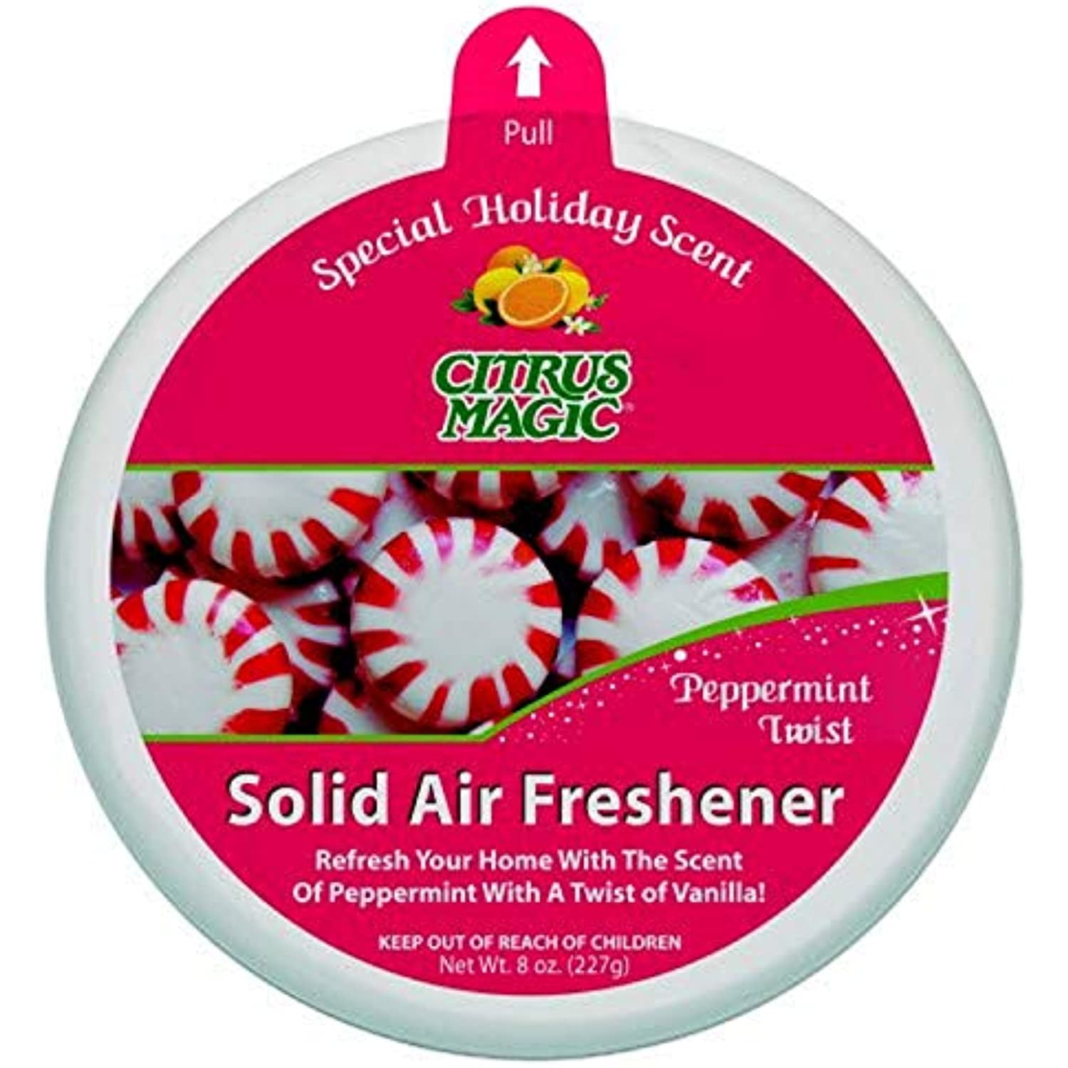 Citrus Magic Holiday Odor Absorbing Solid Air Freshener - Holly Jolly  Peppermint -- 7 oz - Vitacost