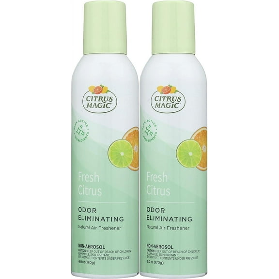 Citrus Magic Natural Odor Eliminating Air Freshener Spray, Fresh Citrus, 6-Ounce, Pack of 2