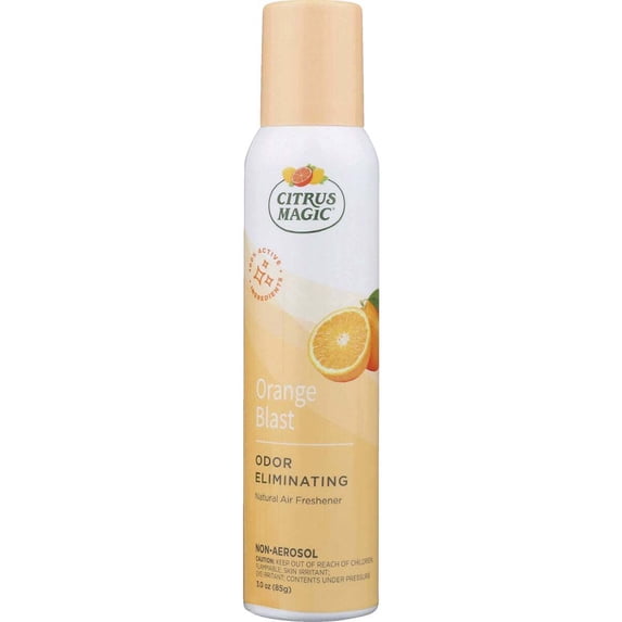 Citrus Magic Natural Odor Eliminating Air Freshener Spray, Orange Blast, 3-Ounce