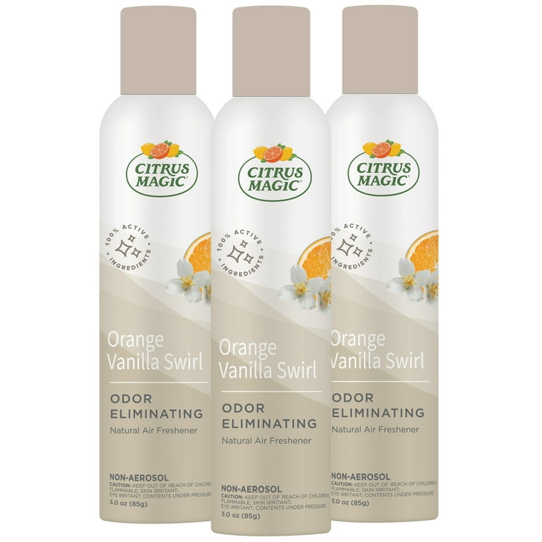 Citrus Magic Natural Odor Eliminating Air Freshener Spray, Orange-Vanilla  Swirl, 3-Ounce, Pack of 3 