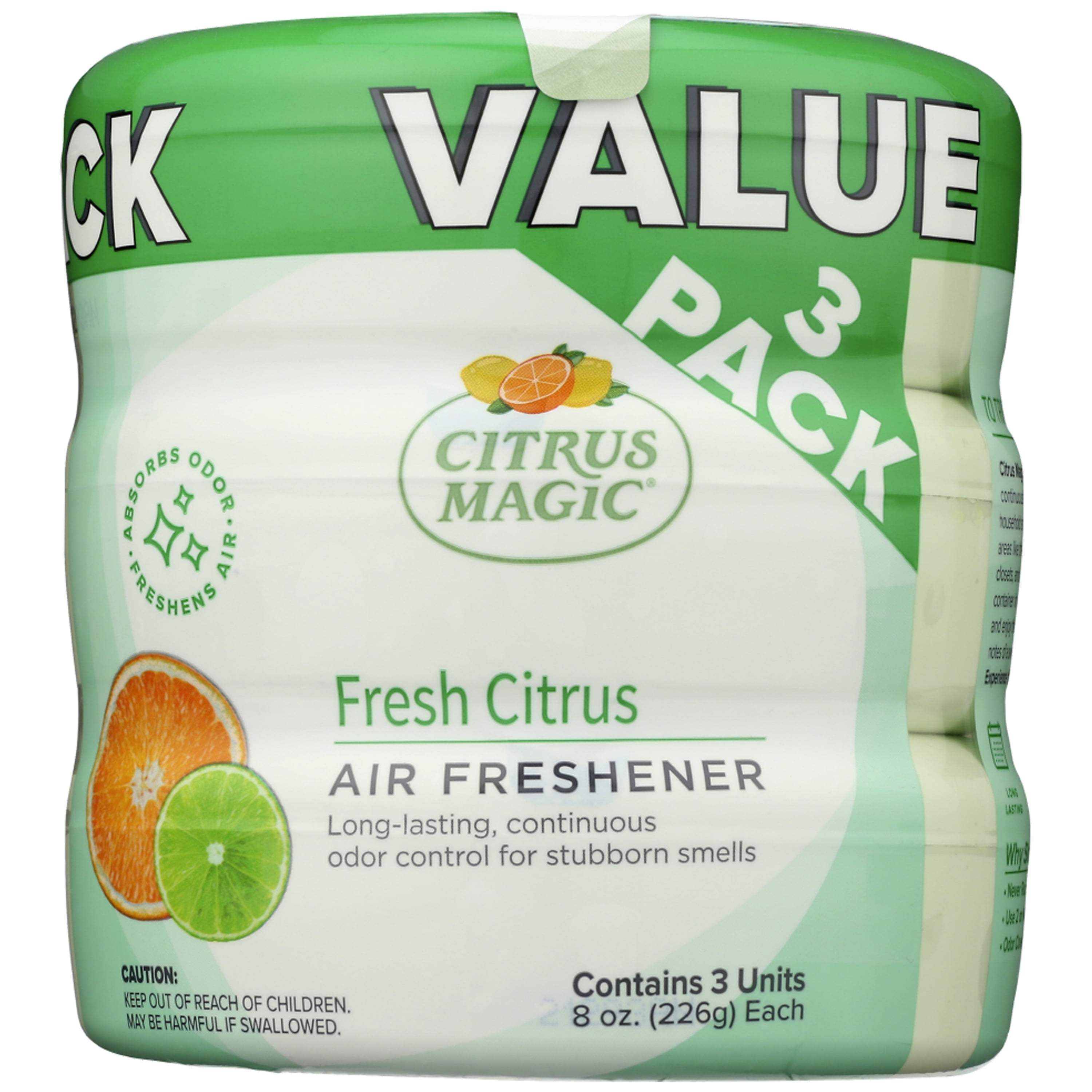 Citrus Magic Odor Absorbing LongLasting Solid Air Freshener, Fresh