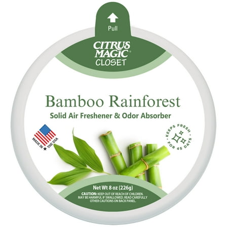 Citrus Magic For Closets Odor Absorbing Solid Air Freshener, Bamboo Rainforest, 8 oz