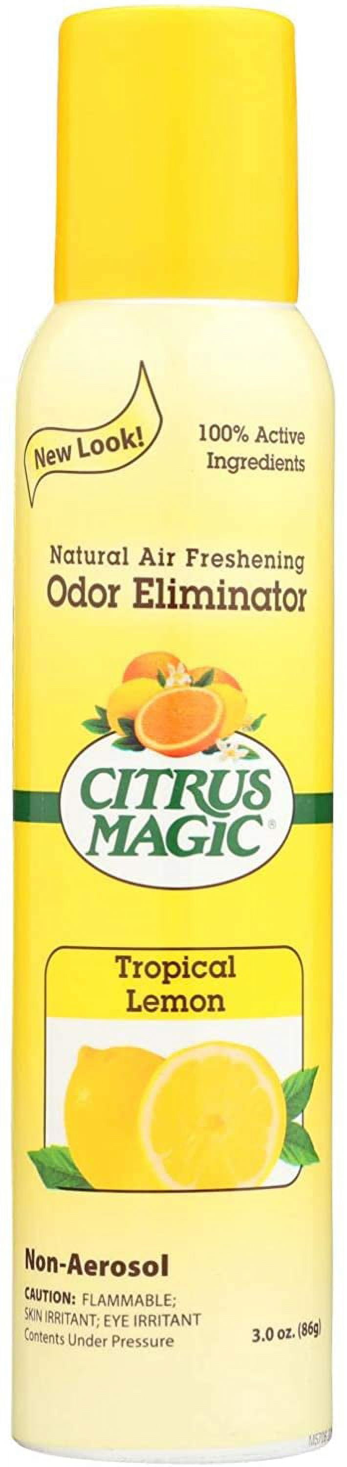 Citrus Magic Odor Eliminating Air Freshener Spray, Tropical Lemon - 3.5 Oz, 6 Pack