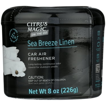 Citrus Magic On the Go Solid Air Freshener for Auto, Sea Breeze Linen, 8-Ounce