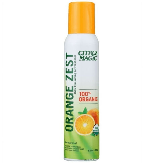 Citrus Magic Organic Spray Air Freshener Orange Zest 3 fl oz Pack of 4