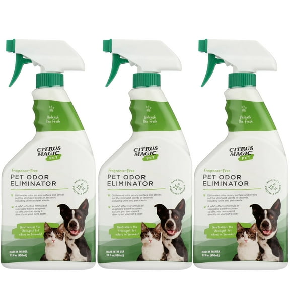 Citrus Magic Pet Odor Eliminator, 22 Fluid Ounces, Pack of 3
