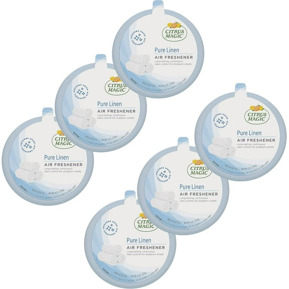 Citrus Magic Solid Air Freshener - Pure Linen - Pack Of 6 - 8 Oz