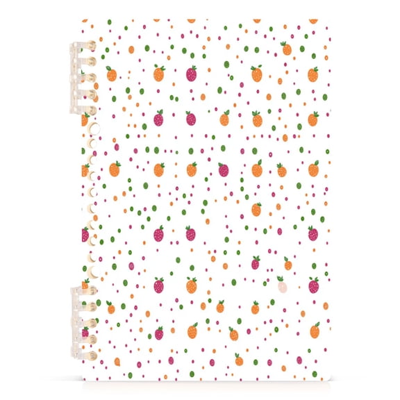 Citrus Medley A5 8.3x5.7in PP Notebook, Adjustable Rings, 60 Sheets, Diary or Journey Note