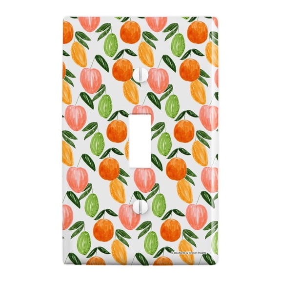 Citrus Medley Lemons Limes Oranges Plastic Wall Decor Toggle Light Switch Plate Cover