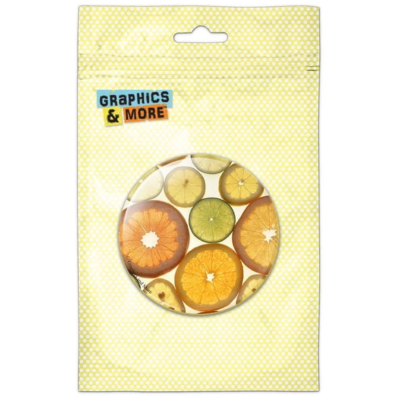 Citrus Slices Oranges Lemons Limes Refrigerator Button Magnet