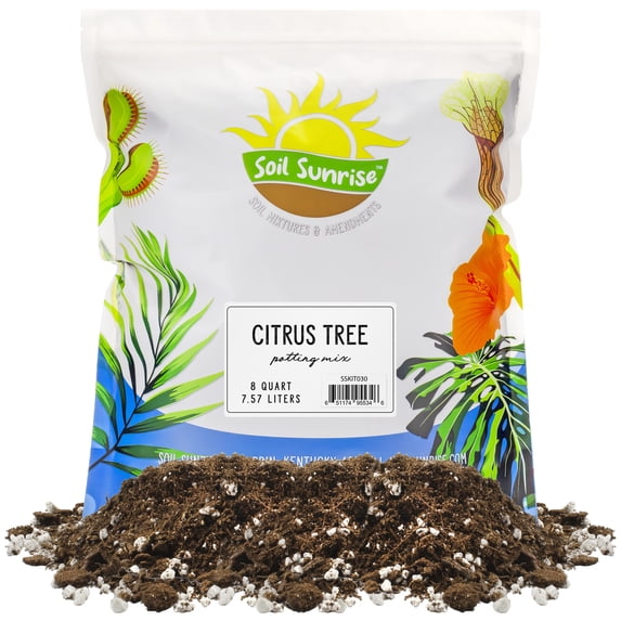 Soil Sunrise, Citrus Tree Potting Soil Mix, 8 Quarts, Special Blend ...