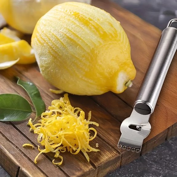 Citrus Zester Peeler Stainless Steel Head Ergonomic Handle Channel Knife