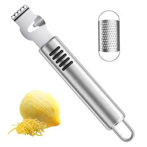 Citrus Zester with Channel Knife,Stainless Steel Lemon Zester for Kitchen