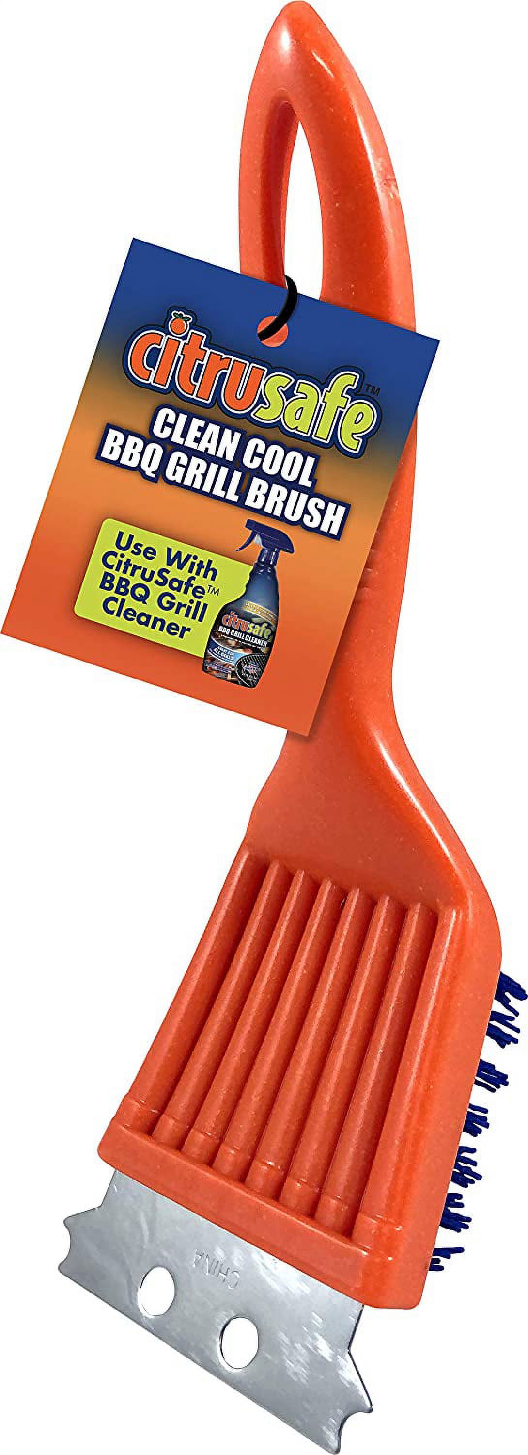 Citrusafe Clean Cool BBQ Grill Brush - Removes Grease and Burnt Food Safely from Gas and Charcoal Grill Grates - image 1 of 3