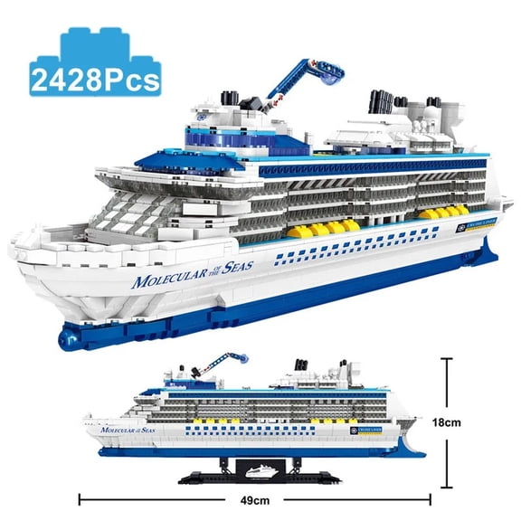 City 2428Pcs Cruise LinBrer Ship Sailing Boat Mini Model Building Blocks Creative Big Ocean Vessels icks Toys Children Gifts