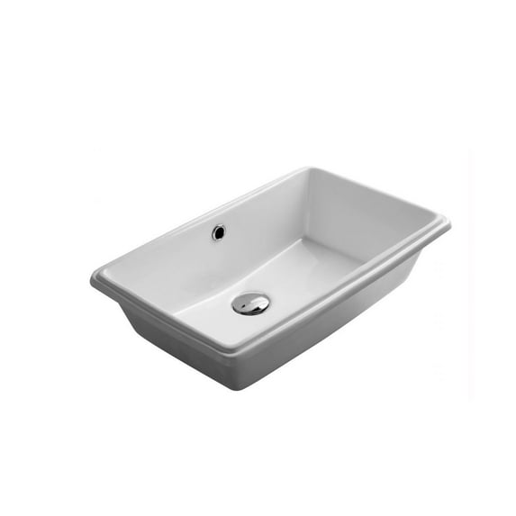 City 54.35 Under-Mount Bathroom Sink in Ceramic White