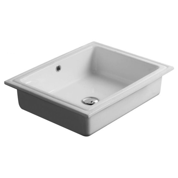 City 54.43 Under-Mount Bathroom Sink in Ceramic White