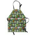 thumbnail image 1 of City Apron Birds Eye View Map of the Abstract Town Streets Roads Houses and Cars Cartoon Print, Unisex Kitchen Bib Apron with Adjustable Neck for Cooking Baking Gardening, Multicolor, by Ambesonne, 1 of 3