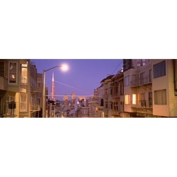 City At Night, San Francisco, California, USA Poster Print (18 x 6)