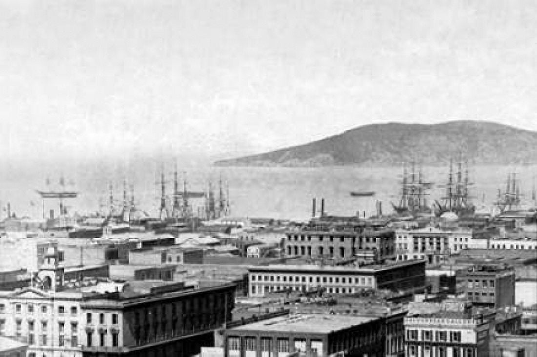 City Bay View San Francisco CA Canvas Art - Vintage San Francisco (24 x 36)