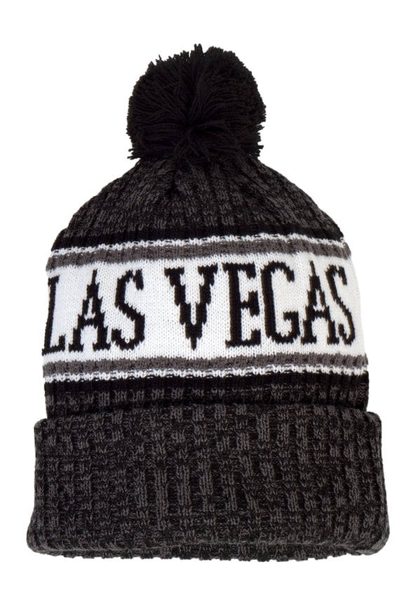 TOP HEADWEAR City Beanies for Football Fans - Cuff Knit Winter Skull Cap with Pom, Las Vegas