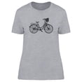 thumbnail image 1 of City Bicycle With Basket T-Shirt Women -Image by Shutterstock, Female Large, 1 of 2