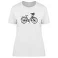 thumbnail image 1 of City Bicycle With Basket T-Shirt Women -Image by Shutterstock, Female Medium, 1 of 2