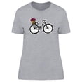 thumbnail image 1 of City Bicycle With Roses T-Shirt Women -Image by Shutterstock, Female Large, 1 of 2