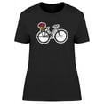 thumbnail image 1 of City Bicycle With Roses T-Shirt Women -Image by Shutterstock, Female Large, 1 of 2