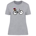 thumbnail image 1 of City Bicycle With Roses T-Shirt Women -Image by Shutterstock, Female Small, 1 of 2