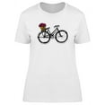 thumbnail image 1 of City Bicycle With Roses T-Shirt Women -Image by Shutterstock, Female XX-Large, 1 of 2