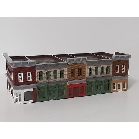 City Block #1 Structure - 5 Stores In One - Z Scale - Laser Cut and Etched
