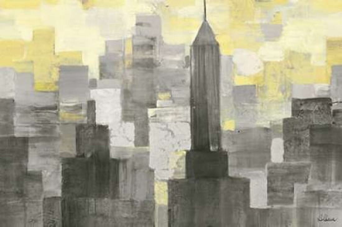City Blocks Neutral Canvas Art - Albena Hristova (12 x 18)